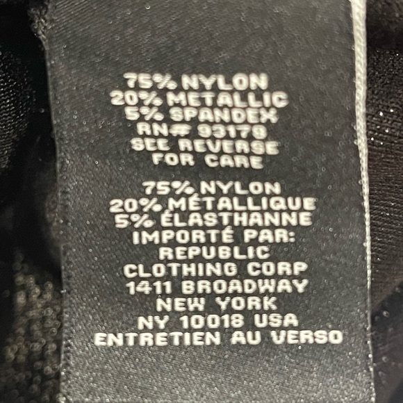 PREMISE Woman Perfect Fit Blac Silver Sparkle Long Sleeve Top Cowl Neck 1X Plus - Picture 5 of 5